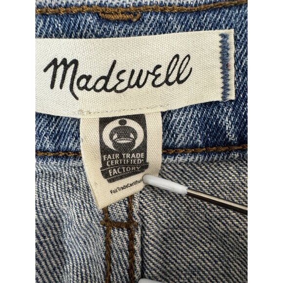 Madewell 90s Straight Acid Wash Jeans 32P Y2K Classic Denim Vintage Vibes Staple - Picture 4 of 11
